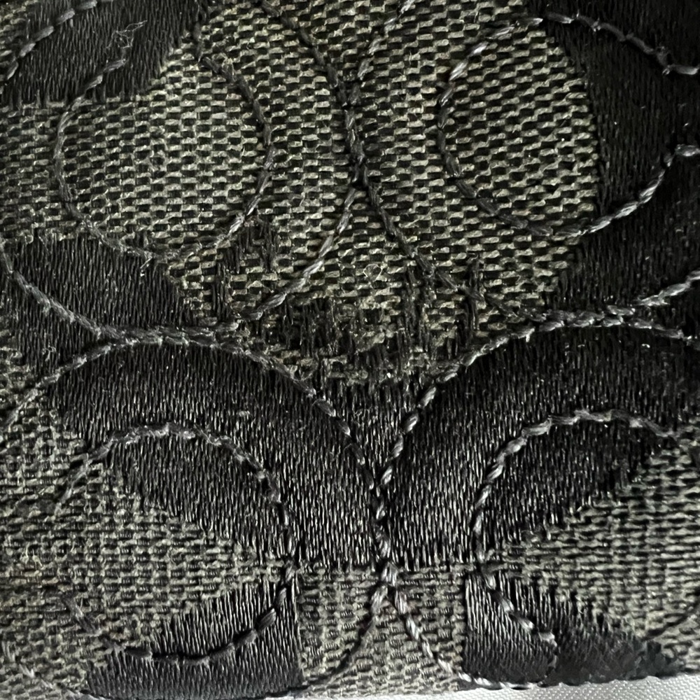 Coach Gramercy Signature Stitch OP Art Accordion Zip Wallet Rare - Picture 3 of 6